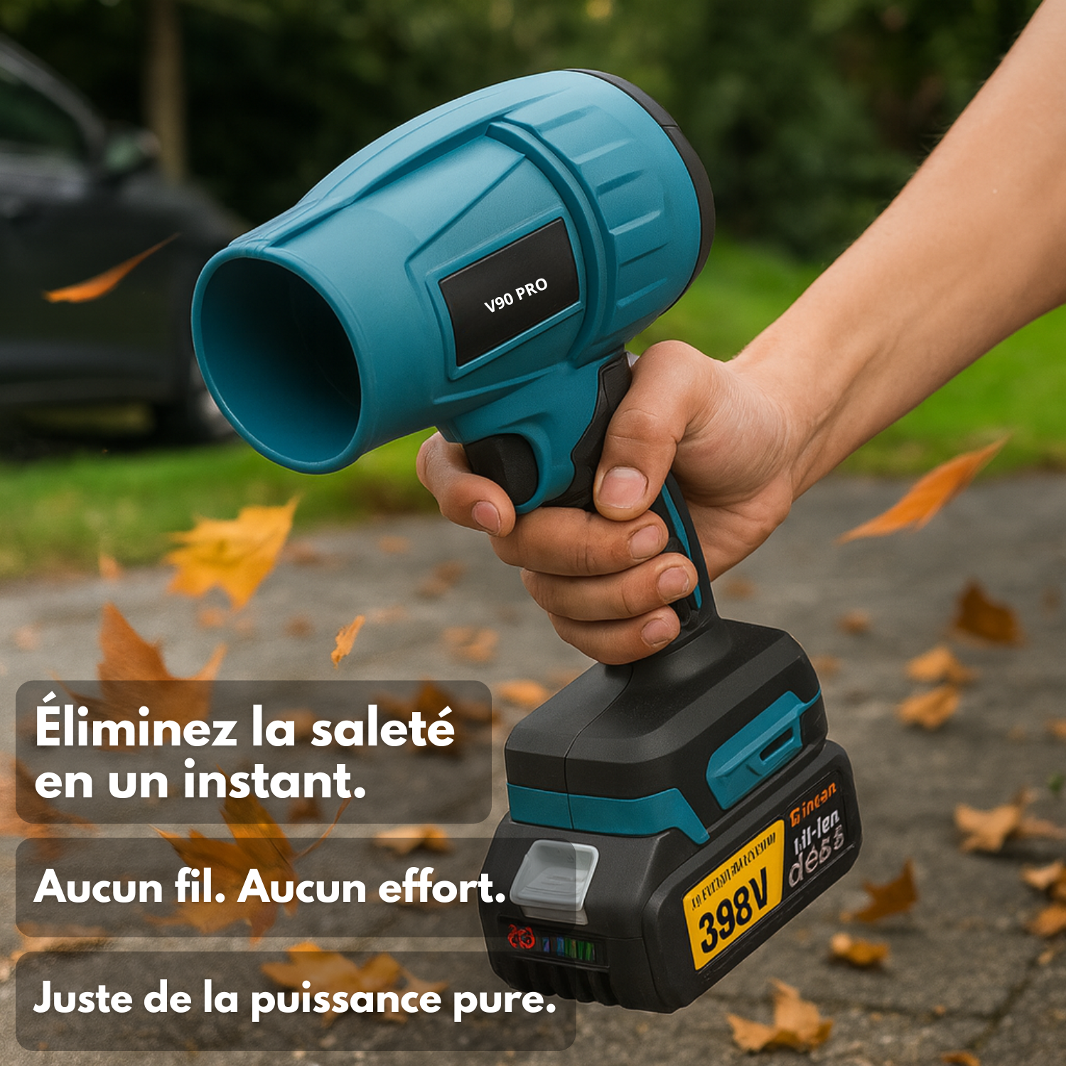 Souffleur Sans Fil Puissant V90 PRO – Compact, Léger et Ultra Performant