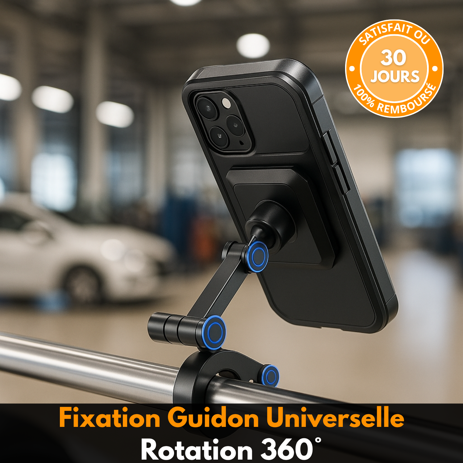 MagniRide – Support Téléphone Étanche 360°