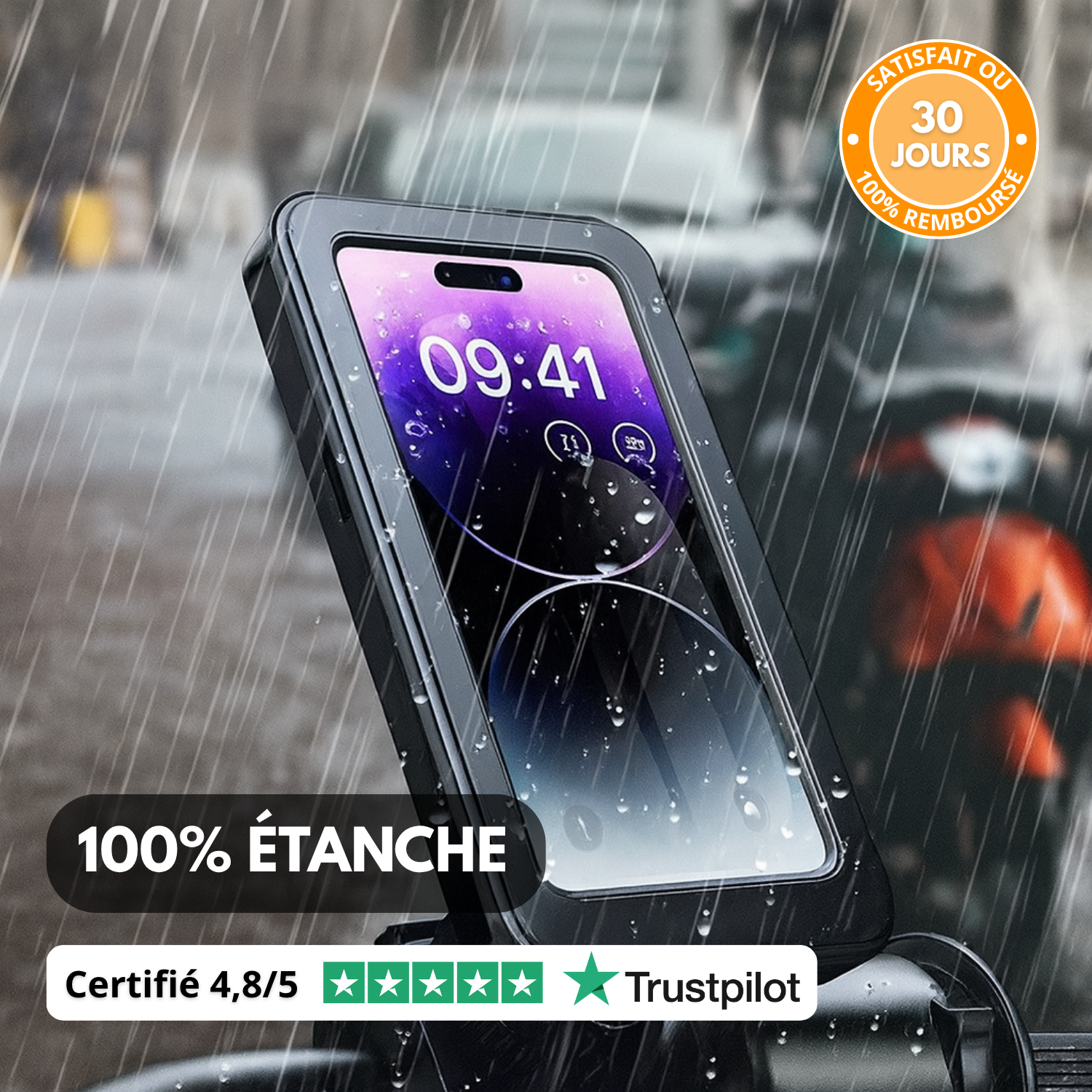 MagniRide – Support Téléphone Étanche 360°