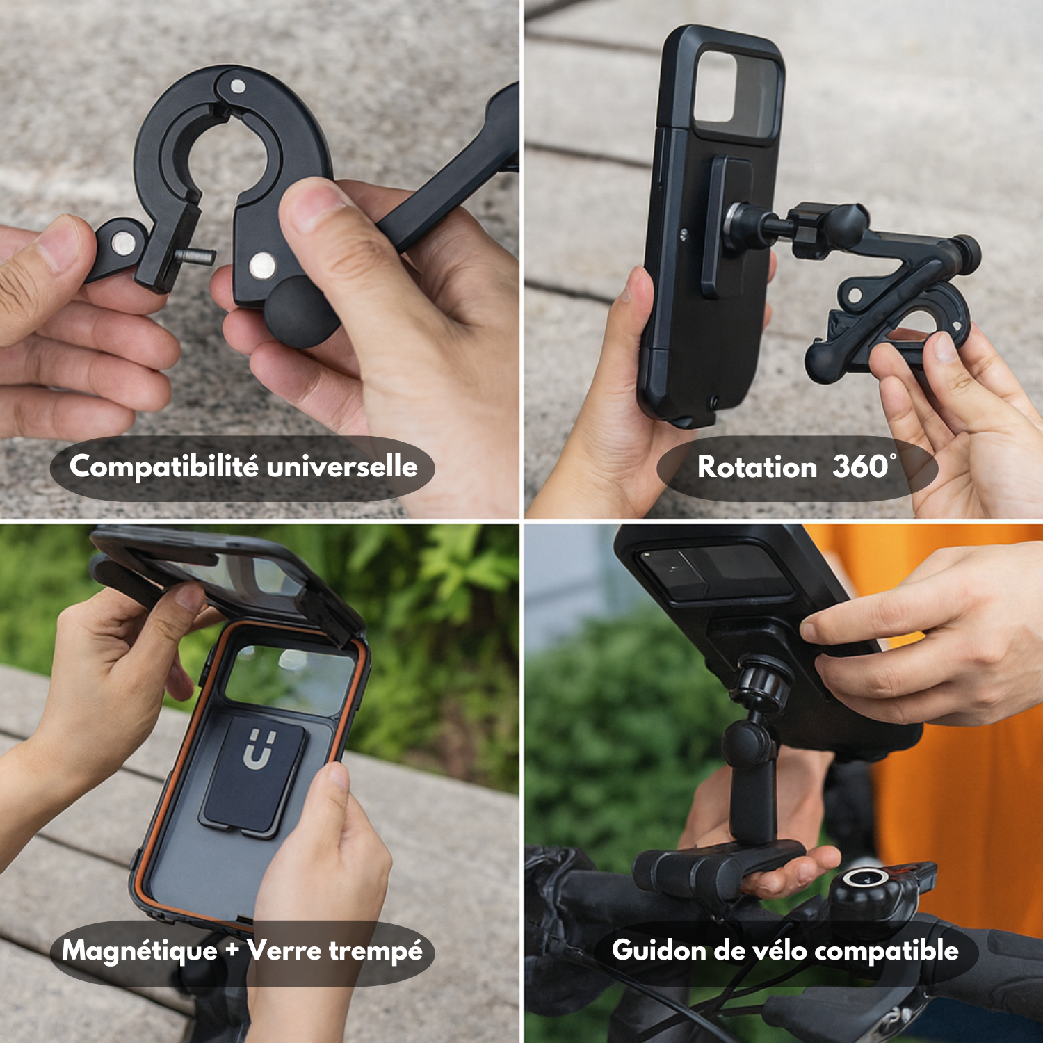 MagniRide – Support Téléphone Étanche 360°